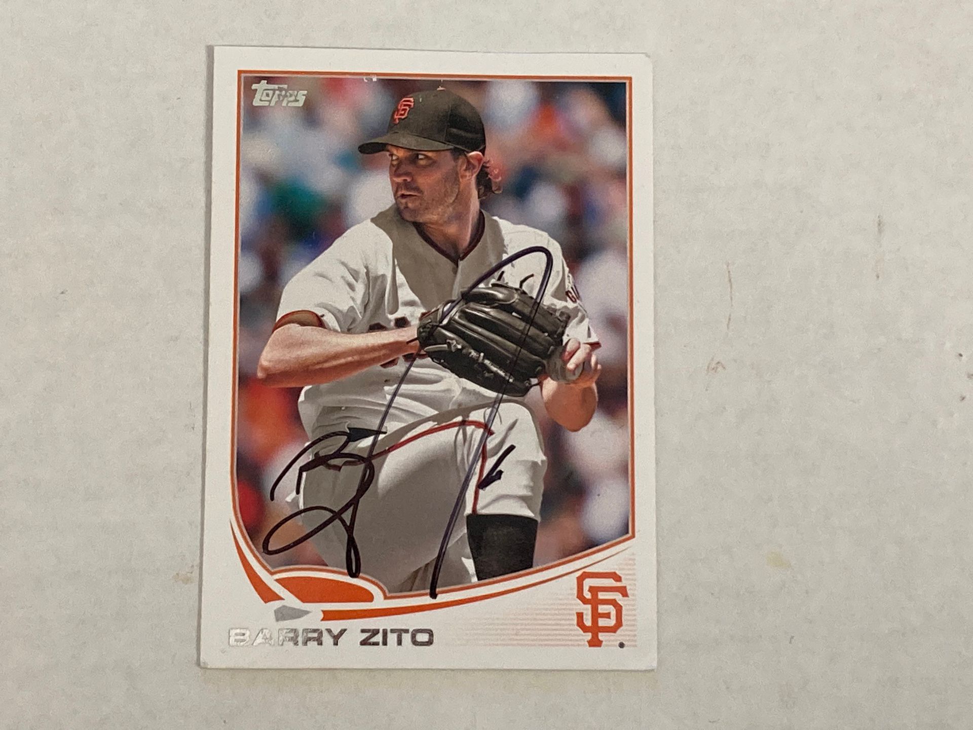 Barry Zito 2013 Topps #75 IP Autograph Card