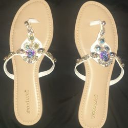 Shoedazzle Delisa Bejeweled Sandal Size 11