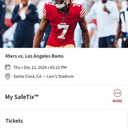 4 Tickets To 49ers Rams 