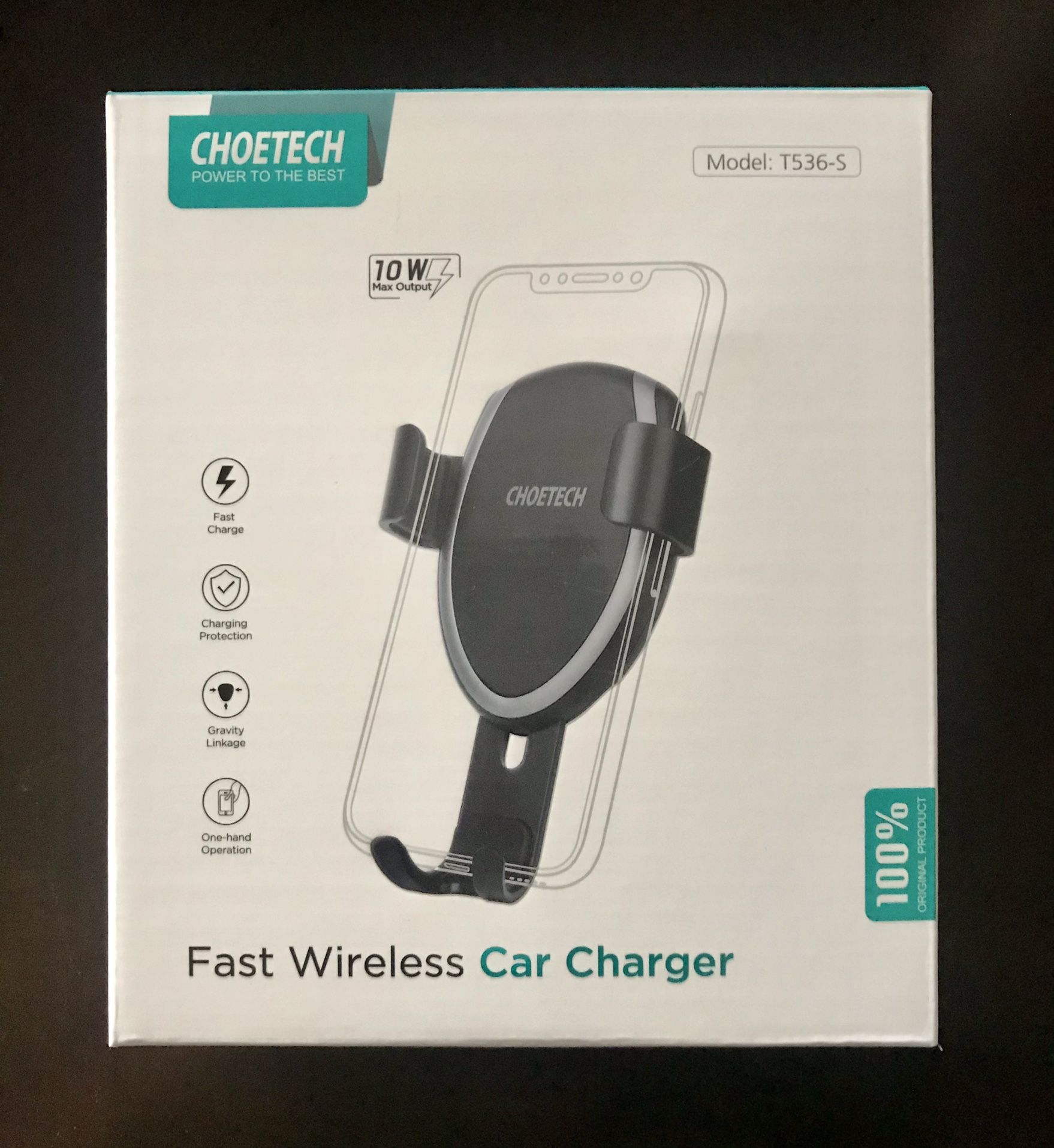 Choetech Wireless Charging Car Mount NEW Phone Holder 7.5W Fast Wireless Charging Car Mount -  Two Charge Mode - Allows fast wireless charging and sta