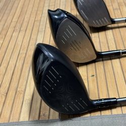 Callaway XR 9*stiff, Cleveland Hiborg 9.5* Stiff, TaylorMade Tour Burner 9.5* Stiff 