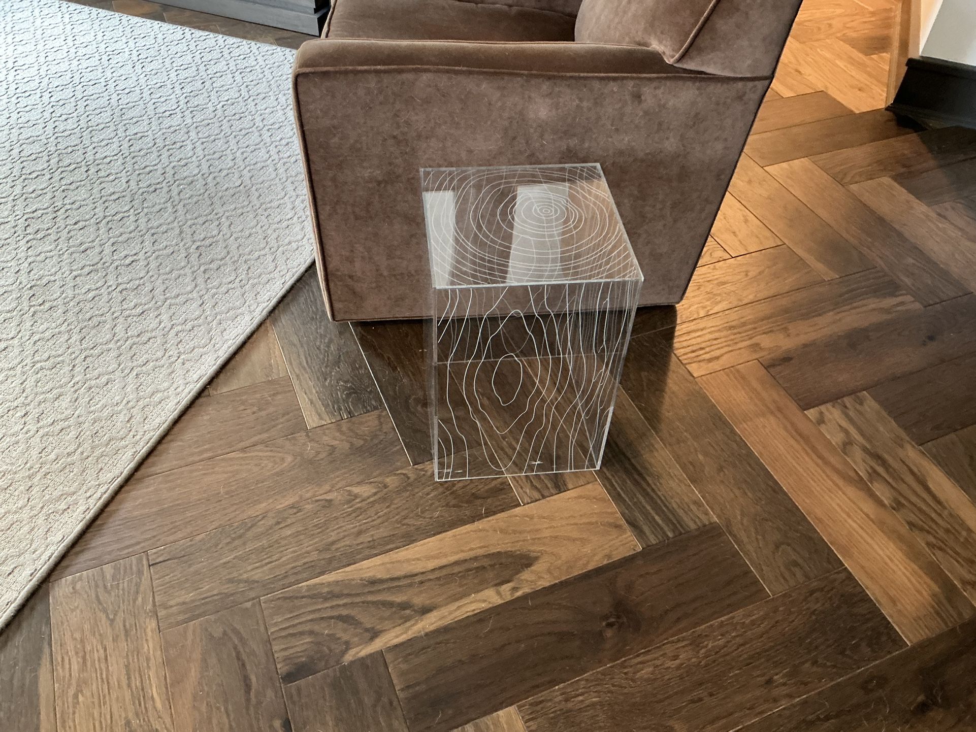Two Kartell Clear Side Tables