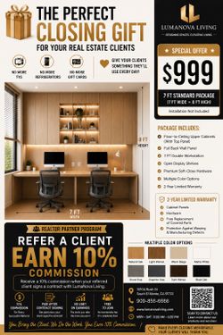 Home Office Desk & Storage Cabinets – $999