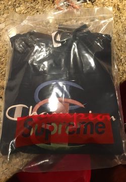 Supreme x Champion Stacked C Hoodie size L