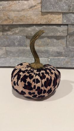 Small leopard velvet pumpkin