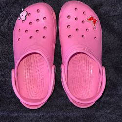 Pink Crocs With 2 Jibbitz