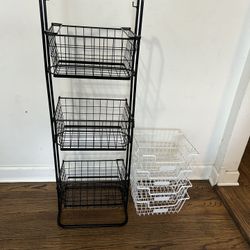 3-Tier Standing Wire Basket, featuring removable baskets