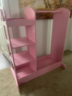 Kids wardrobe with mirror and shelves