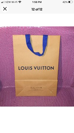 LOUIS VUITTON Authentic Paper Shopping Bag Medium Orange SIZE 14 X 9.75” X 4.25”