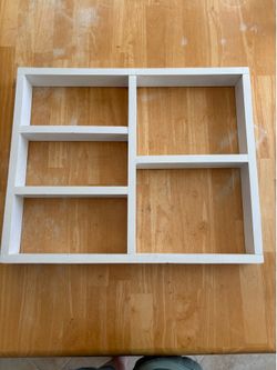 Wooden Multi-Compartment Shelf