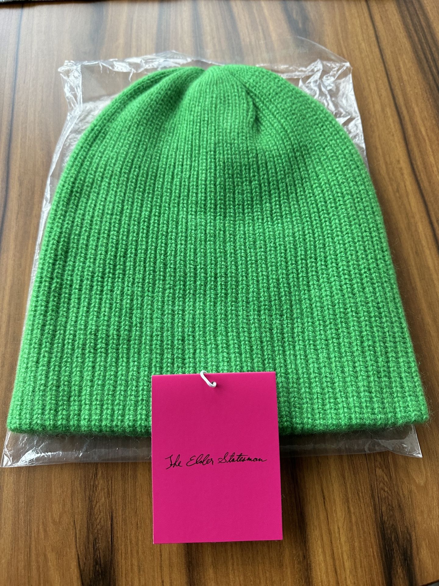 The Elder Statesman Watchman Cap in Gecko Green Brand New