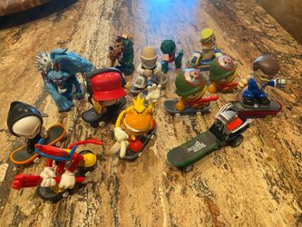 Rare Vintage Tech Deck Dudes Lot (2001–2002) – 12 World Industries Characters + Blast Off Fingerboard
