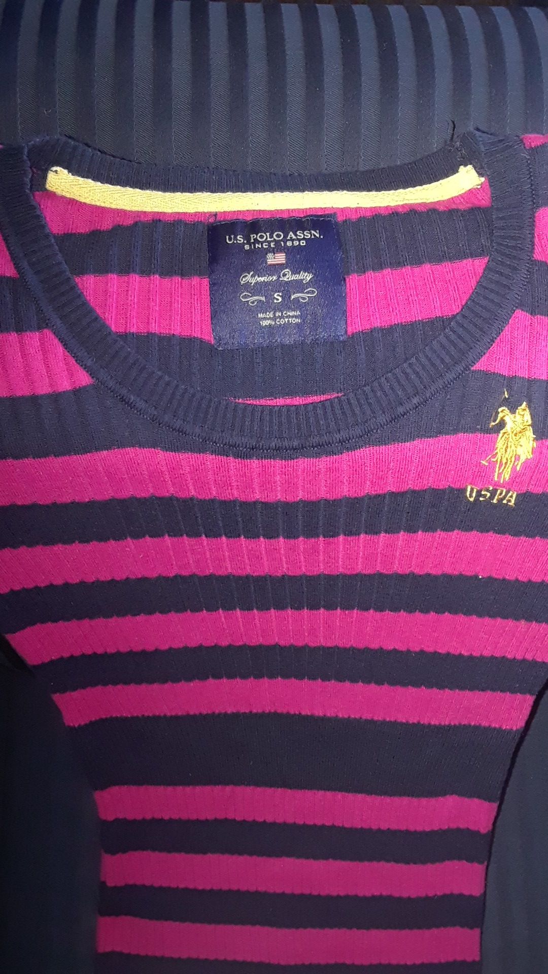 Pink and Navy Blue Polo Dress size small