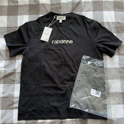 Rabanne x H&M Appliquéd T-Shirt Black - Size: M