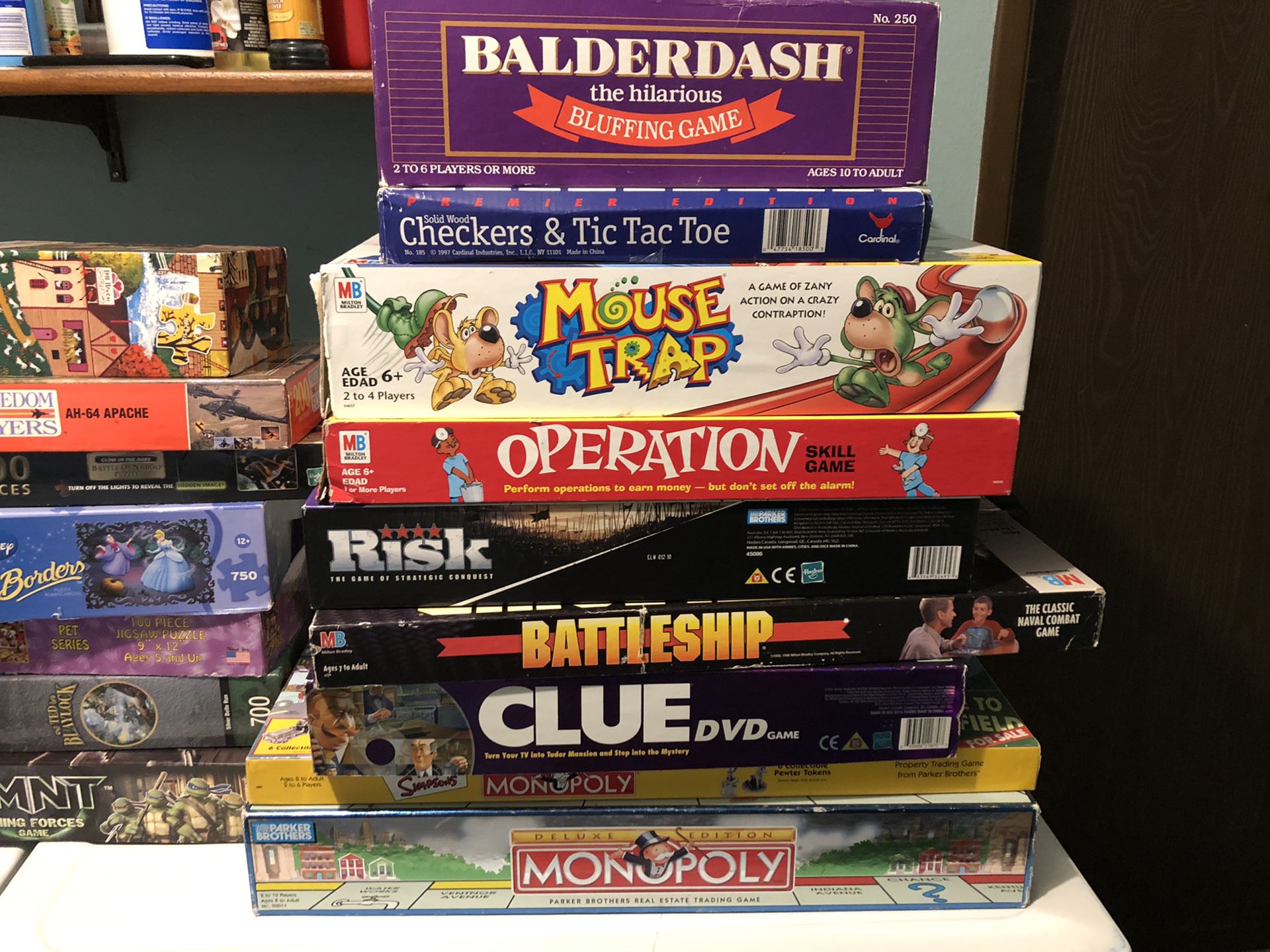 Bunch of great board games and puzzles