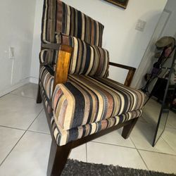 Wood accent Arm Chair