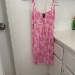 pink Floral Flowy Dress 