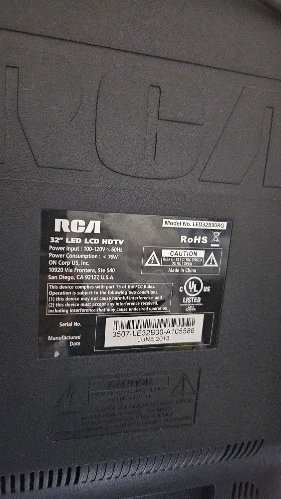 RCA 32" LED HDTV