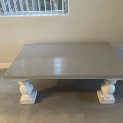 Coffee Table, Grey And White. 