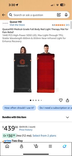 QuasarMD Infrared Red Light Therapy Mat