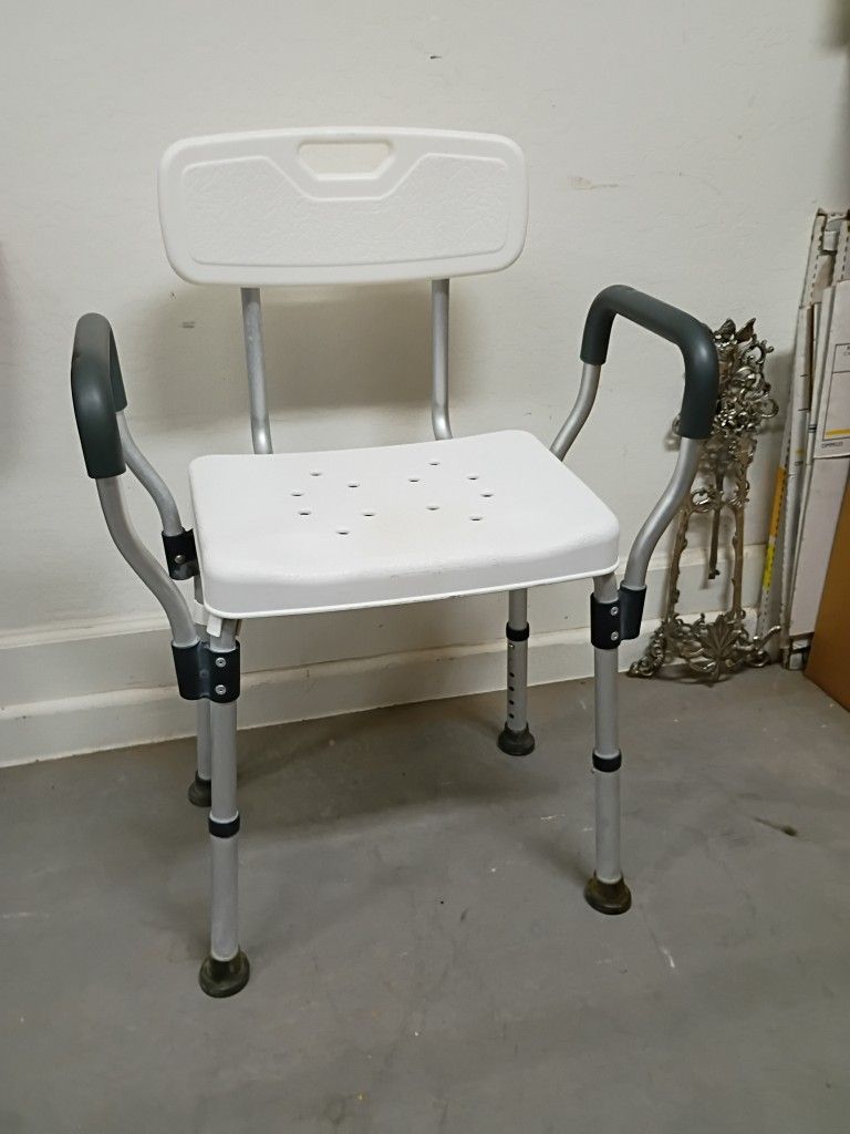Shower Chair With Back And Padded Armrest Cash Only Please