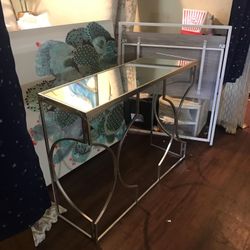 Folding Mirror Table 