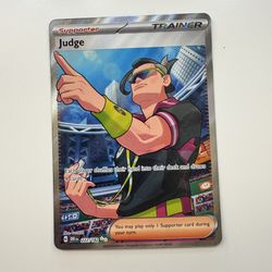 Judge Trainer Card 222/182 - Full Art - Destined Rivals Pokemon
