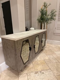 High end entry console table