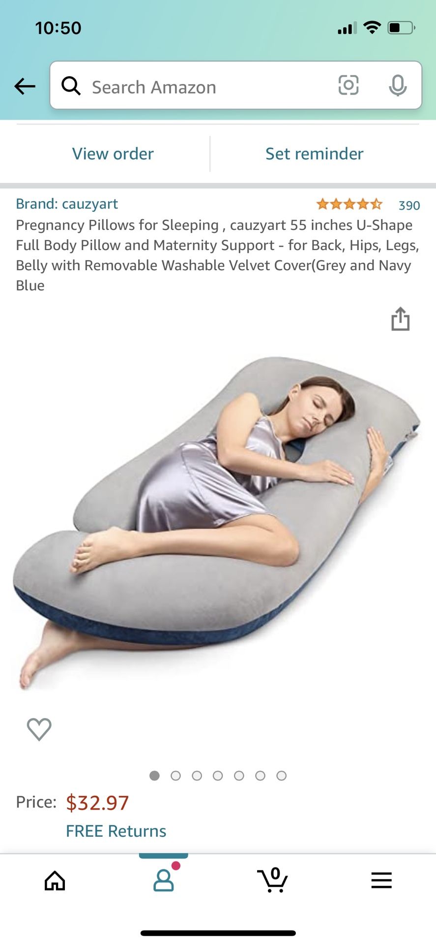 Pregnancy Pillows for Sleeping , cauzyart 55 inches U-Shape Full Body Pillow and Maternity Support - for Back, Hips, Legs, Belly with Removable Washab