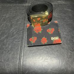 DGK Rose Print Belt and Wallet Set Skateboarding Accessories