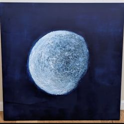 Original Hand-painted Textured Moon Art On Canvas