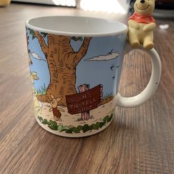 Winnie The Pooh “Pooh’s Thotful Spot” Disney Coffee Mug Pooh On The Handle