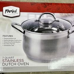 Parini 7 Quart Stainless Dutch Oven 