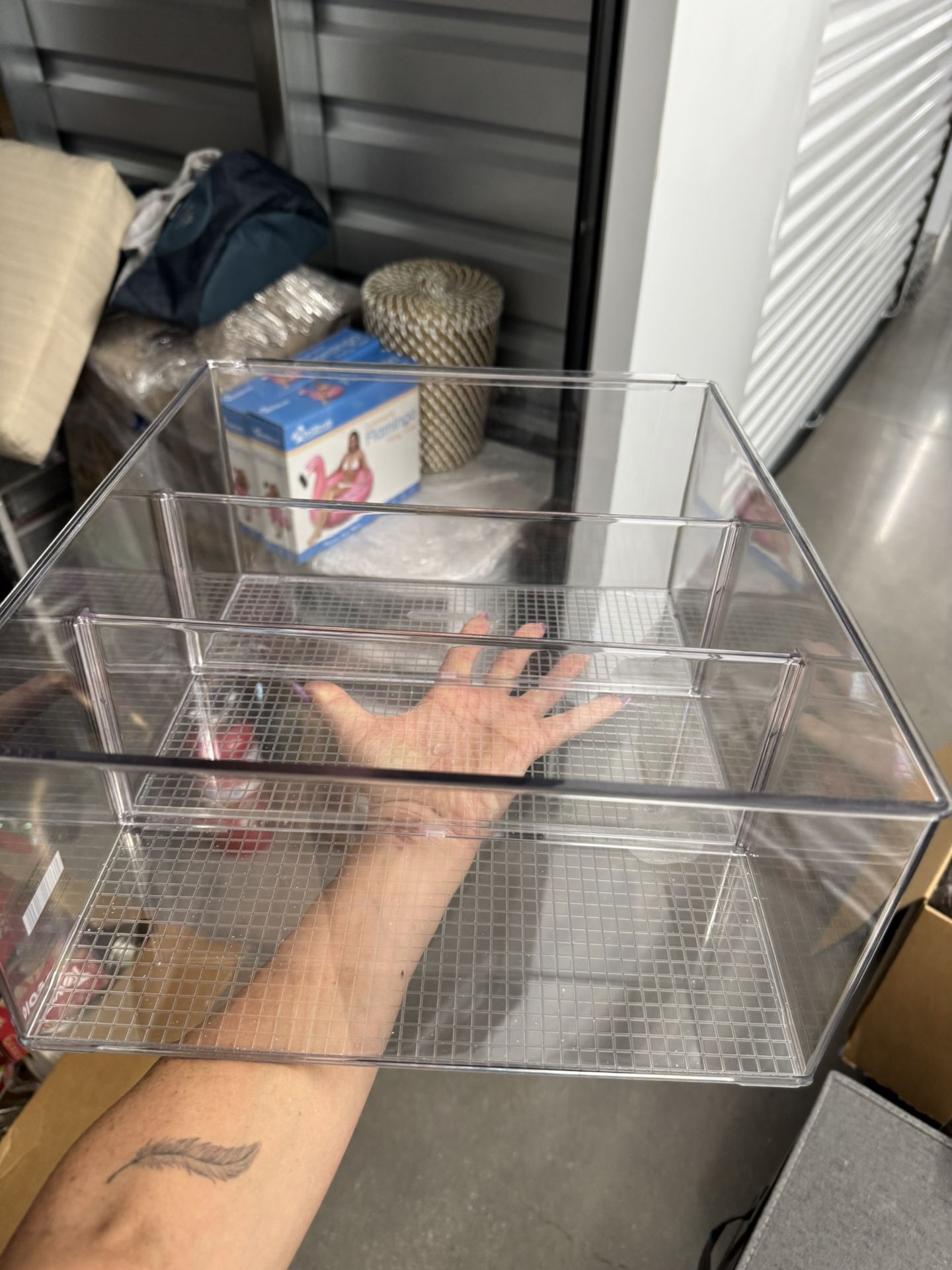 The Container Store 14-inch Wide Stackable Pantry Organization bin