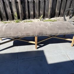 Large Bench 71”W x 28”D x 19”H (Gray) “Used Condition” $60 Firm On Price