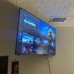 43 Inch TV With Wall Mount 