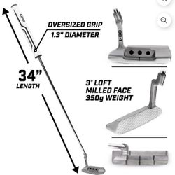 NEW GS1 Golf Putter 34” – Oversized Grip – Milled Face – Premium Quality