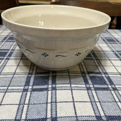 Large Longaberger Pottery Mixing Bowl
