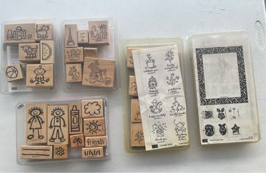 Stampin Up Rubber Stamp Bundle #4 - 5 sets