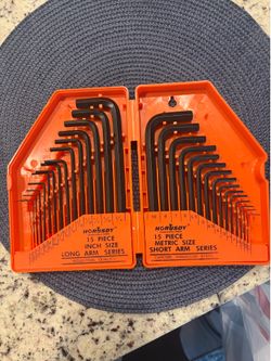 Horusdy 30 piece metric and inch hex key set