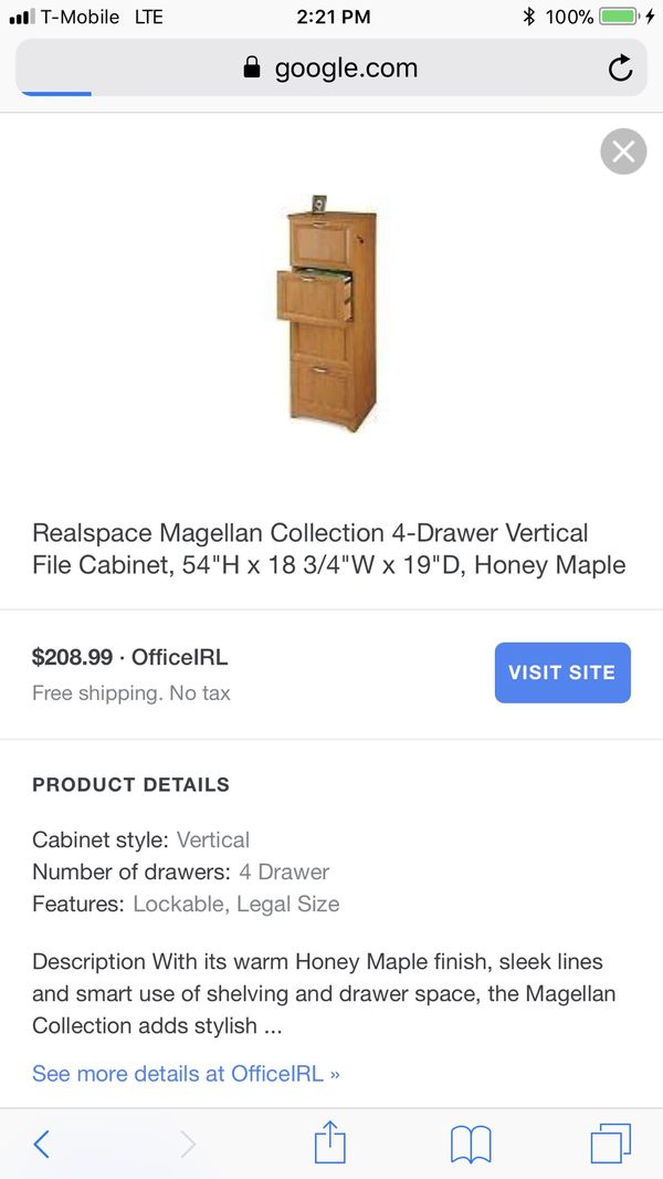 Reale 4 Drawer File Cabinet For In Pico Rivera Ca Offerup