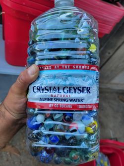 Bottle Full Of Vintage Marbles 