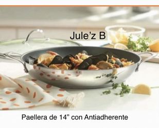 Princess House. Paellera De 14” Con Antiadherente Nueva En Su Caja