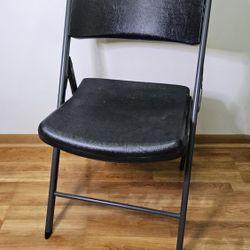 Lifetime Folding Chair – Black, Heavy-Duty