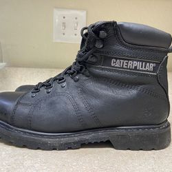 Caterpillar CAT  Mens Work  Black Leather Boots US 11M