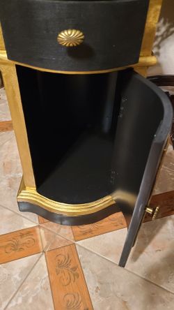 Heavy wooden nightstand