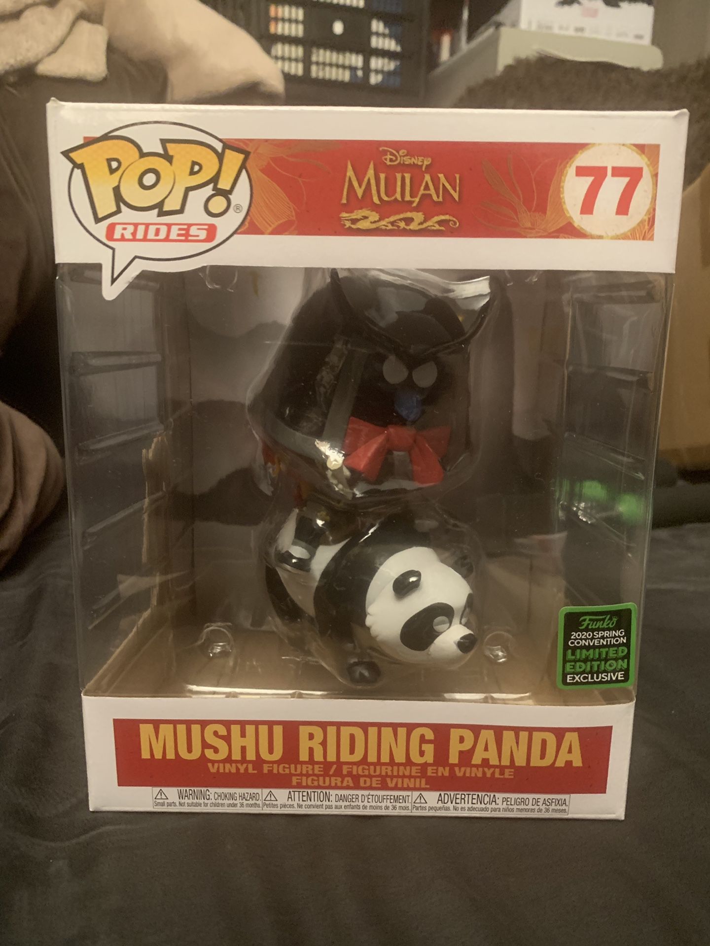 Mushu riding panda mulan