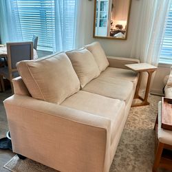 Light Beige Fabric Couch