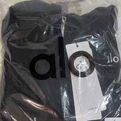 Alo black full zip hoodie
