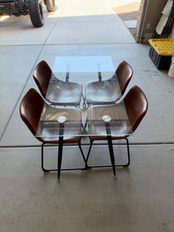 Glass Dinning Table & Chairs